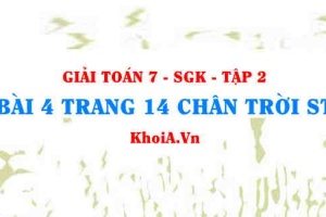 Bài 4 trang 14 Toán 7 Chân trời sáng tạo Tập 2